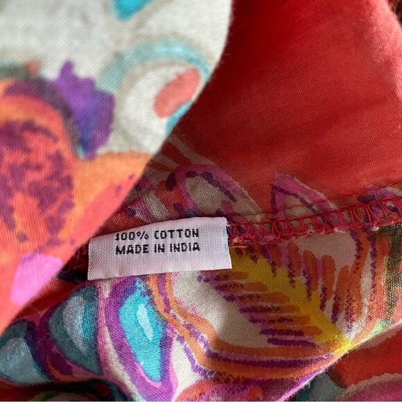 Kiki Sol Salmon Floral Fiji Coverup Swim Beach size XXL - Picture 6 of 8